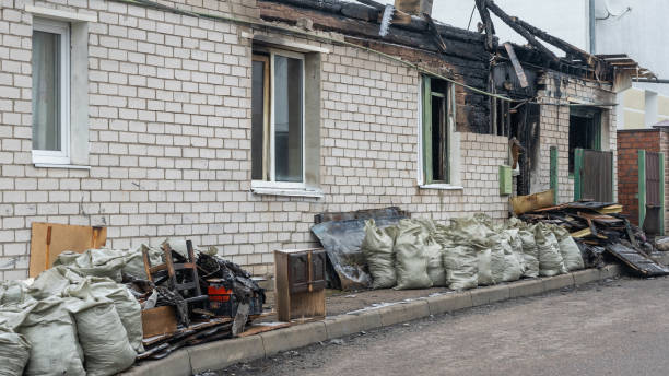Professional Fire Damage Removal technician working in Telford, PA